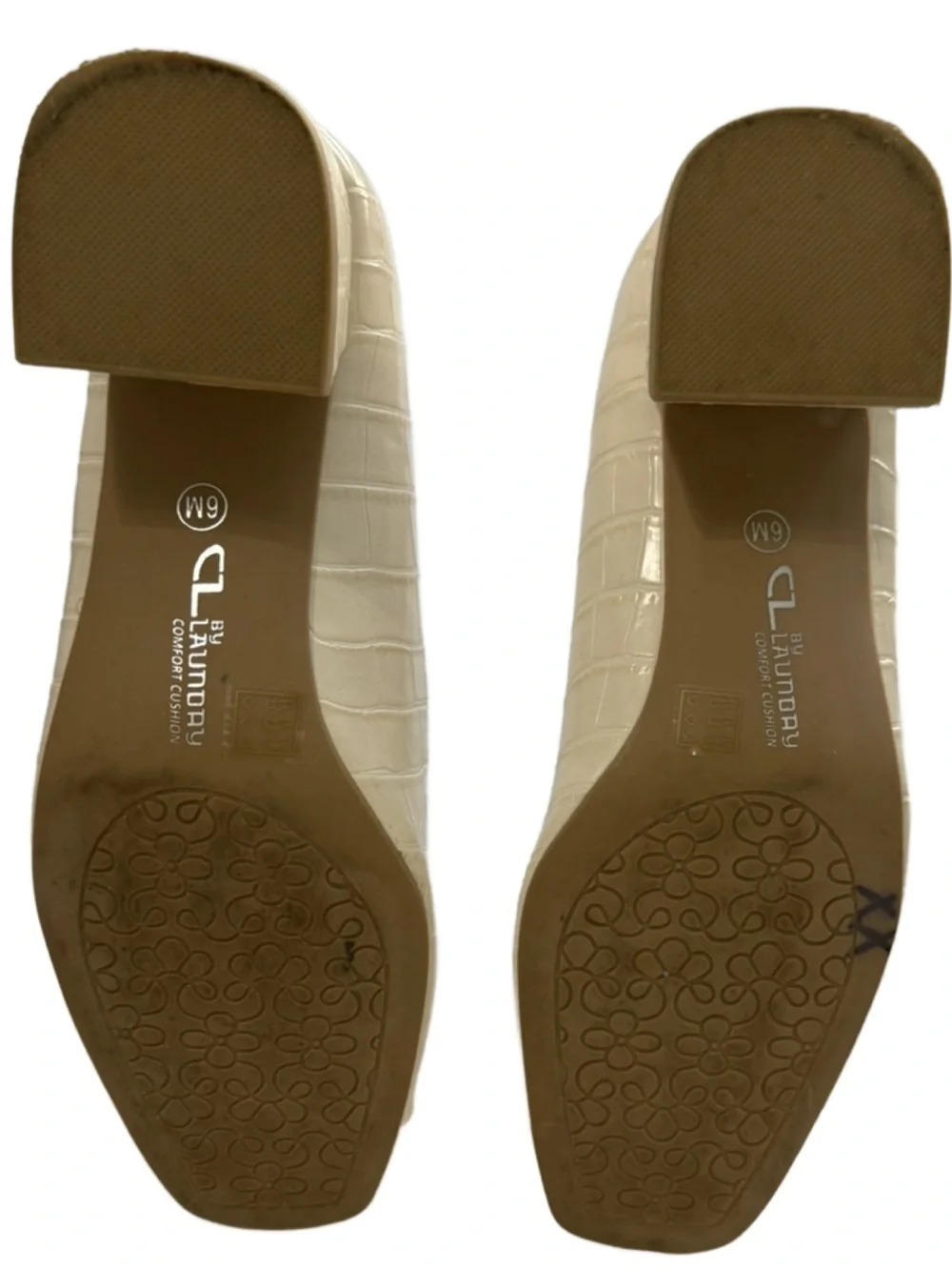 CL bu Chinese Laundry Cream Bog Ben Block Heel. 6M